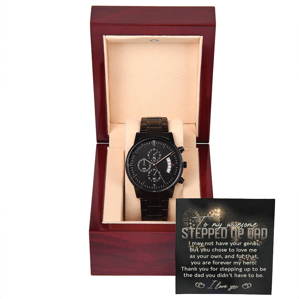 Step Dad-Be The Dad-Metal Chronograph Watch Stylish Chronograph Watch | Perfect Father's Day Gift