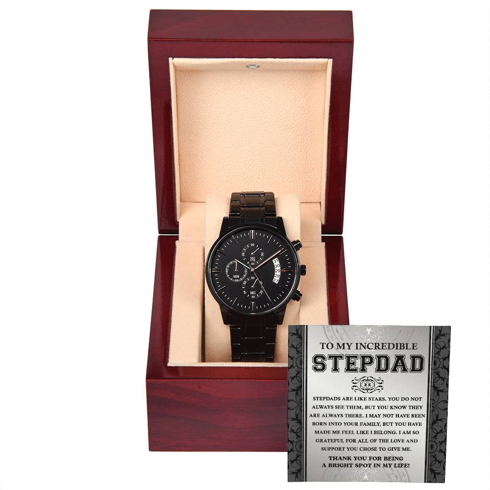 Step Dad-A Bright Spot-Metal Chronograph Watch Stylish Chronograph Watch | Perfect Father's Day Gift