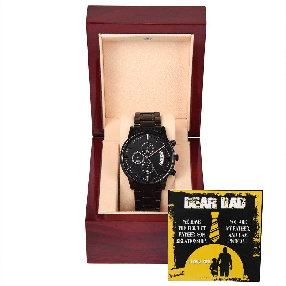 Dad-Father Son Relationship-Stylish Chronograph Watch | Perfect Father's Day Gift