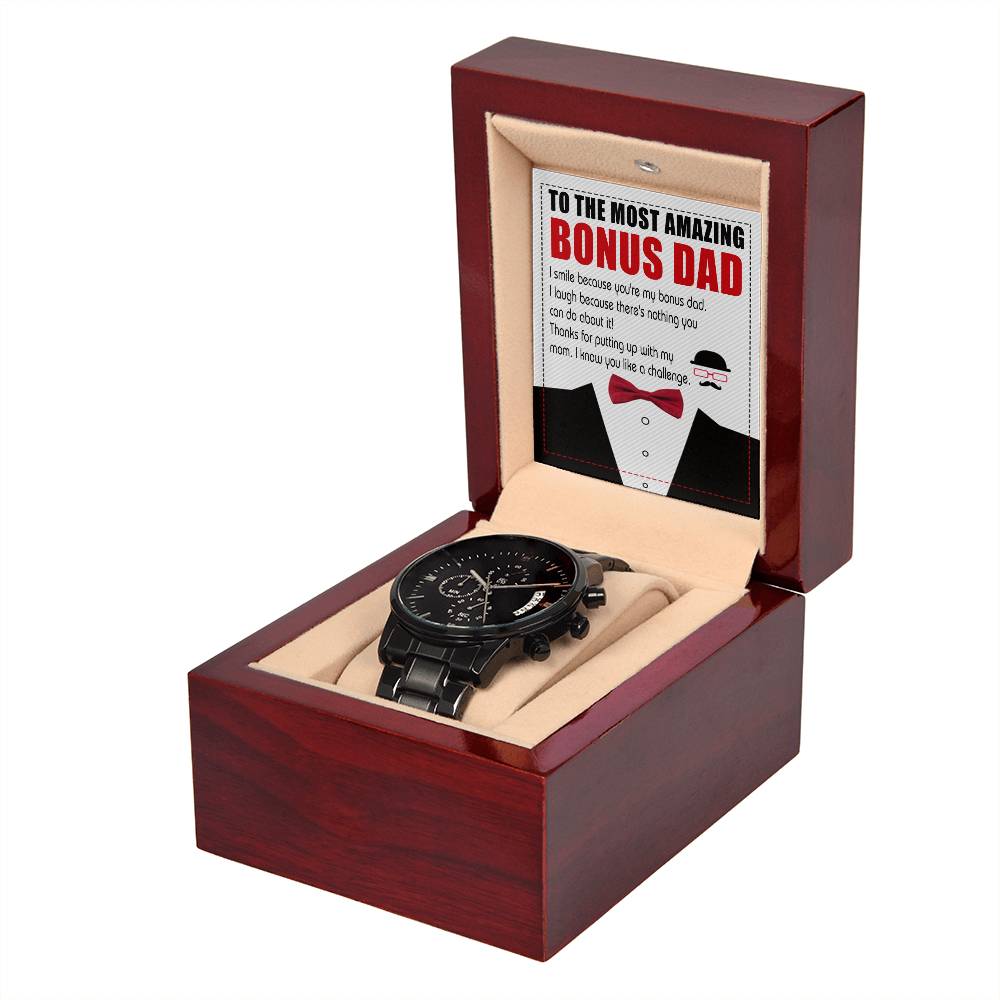 Bonus Dad-Like A Challenge-Stylish Chronograph Watch | Perfect Father's Day Gift