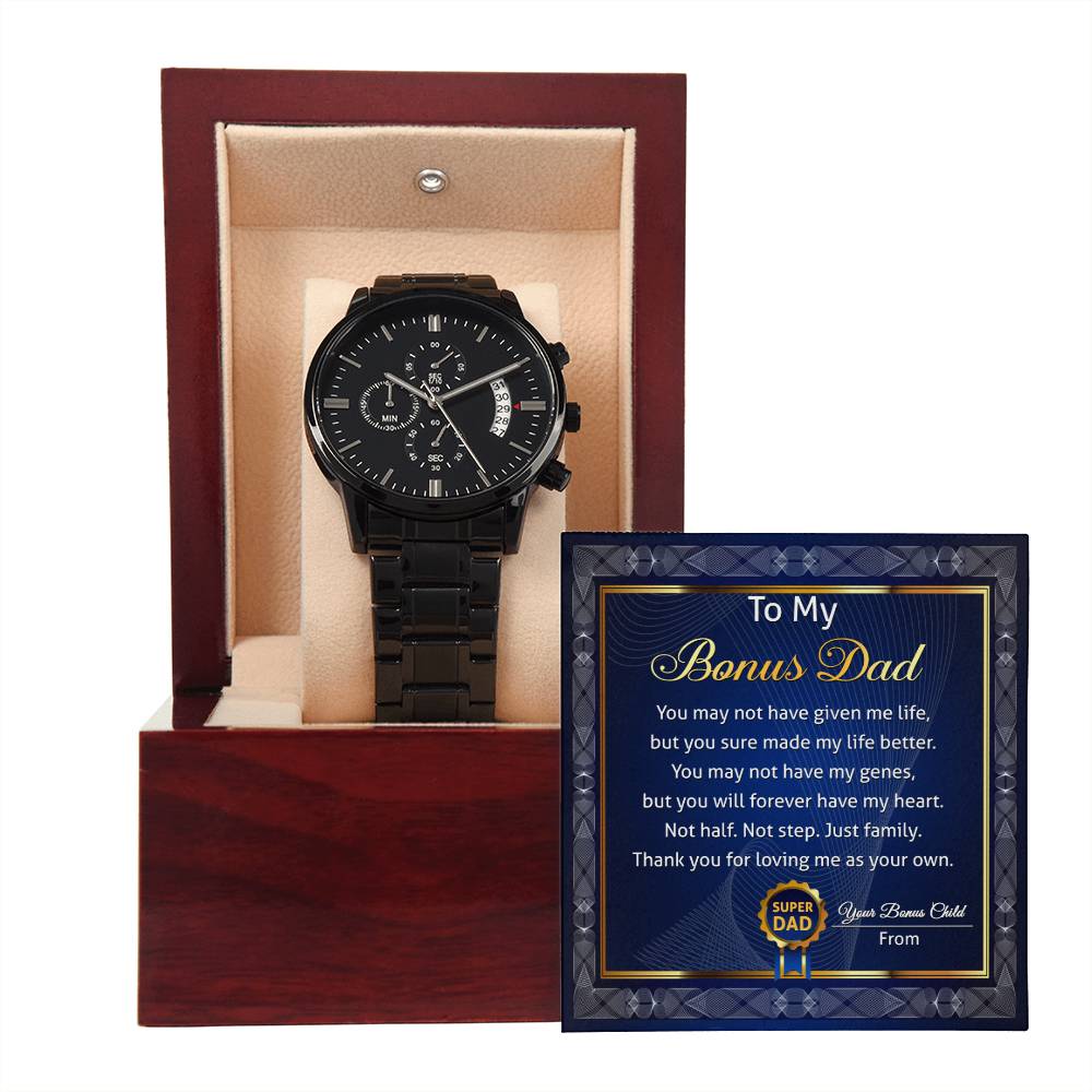 Bonus Dad-My Life Better-Stylish Chronograph Watch | Perfect Father's Day Gift
