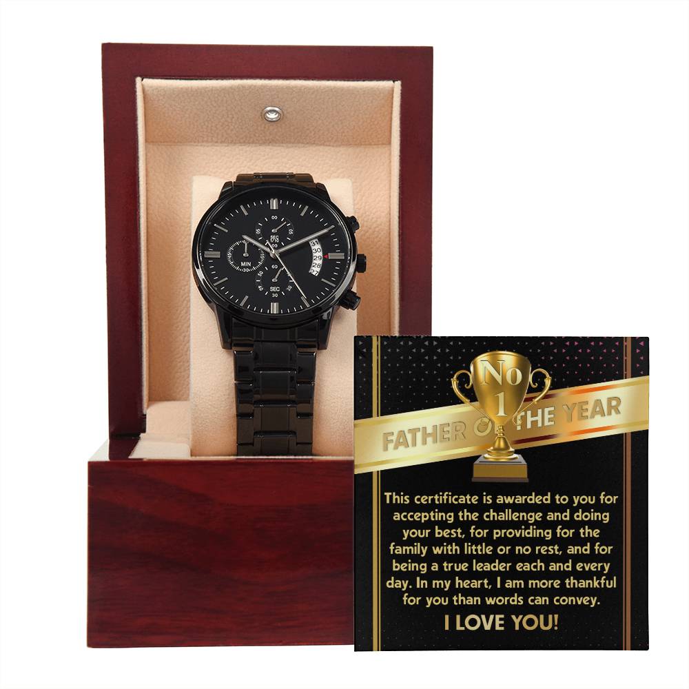 Dad-Doing Your Best-Metal Chronograph Watch Stylish Chronograph Watch | Perfect Father's Day Gift