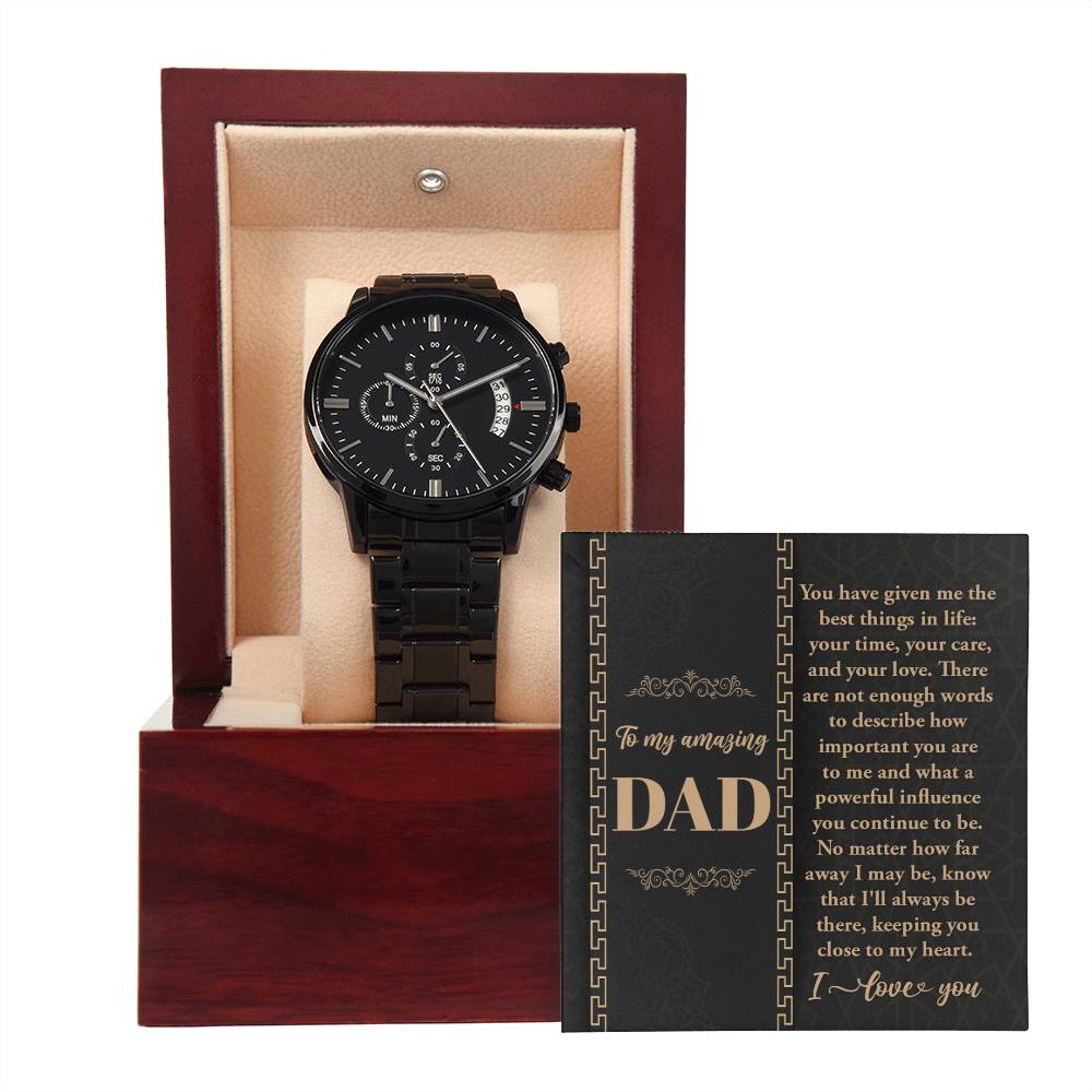 Dad-Your Time-Metal Chronograph Watch Stylish Chronograph Watch | Perfect Father's Day Gift