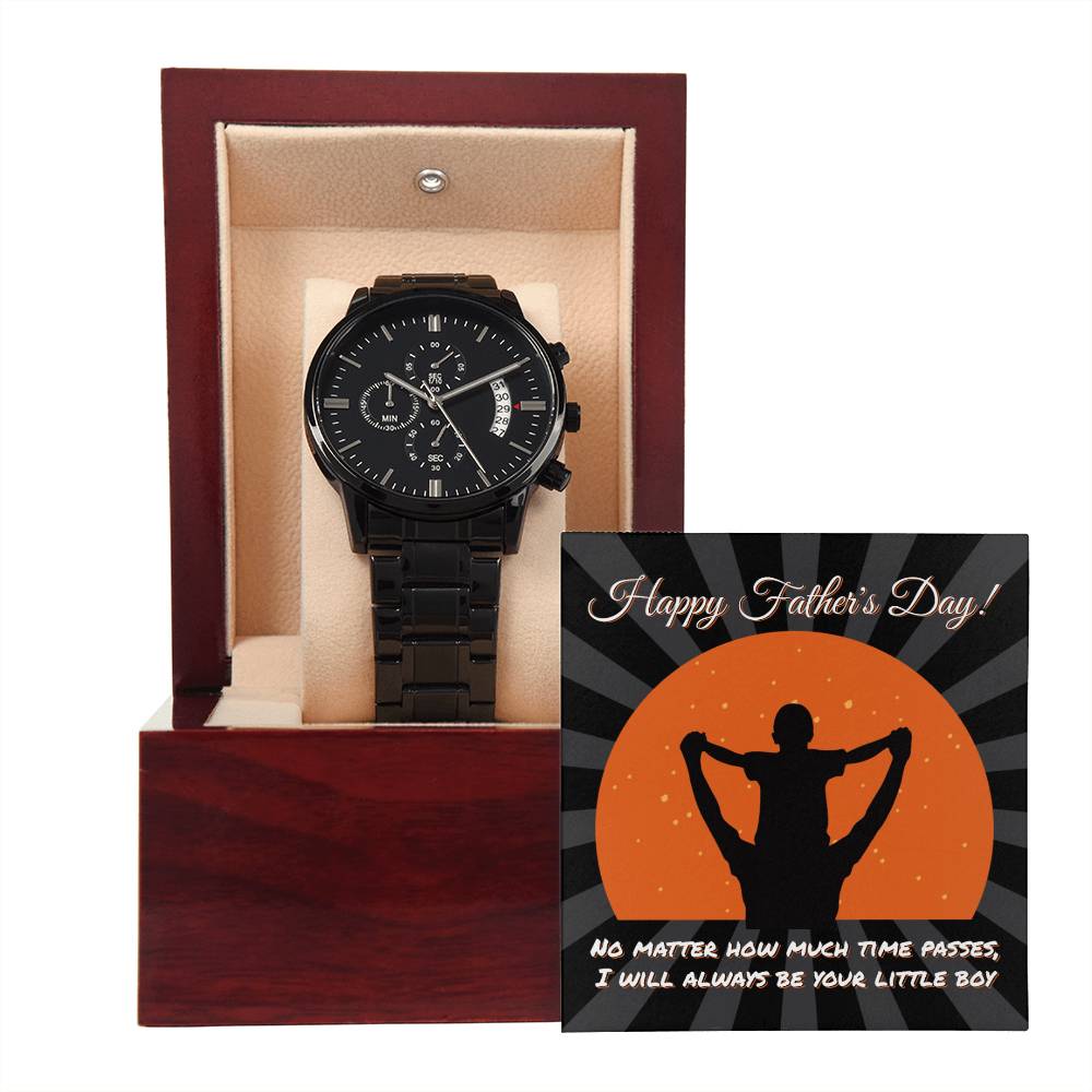 Dad-Your Little Boy-Metal Chronograph Watch Stylish Chronograph Watch | Perfect Father's Day Gift