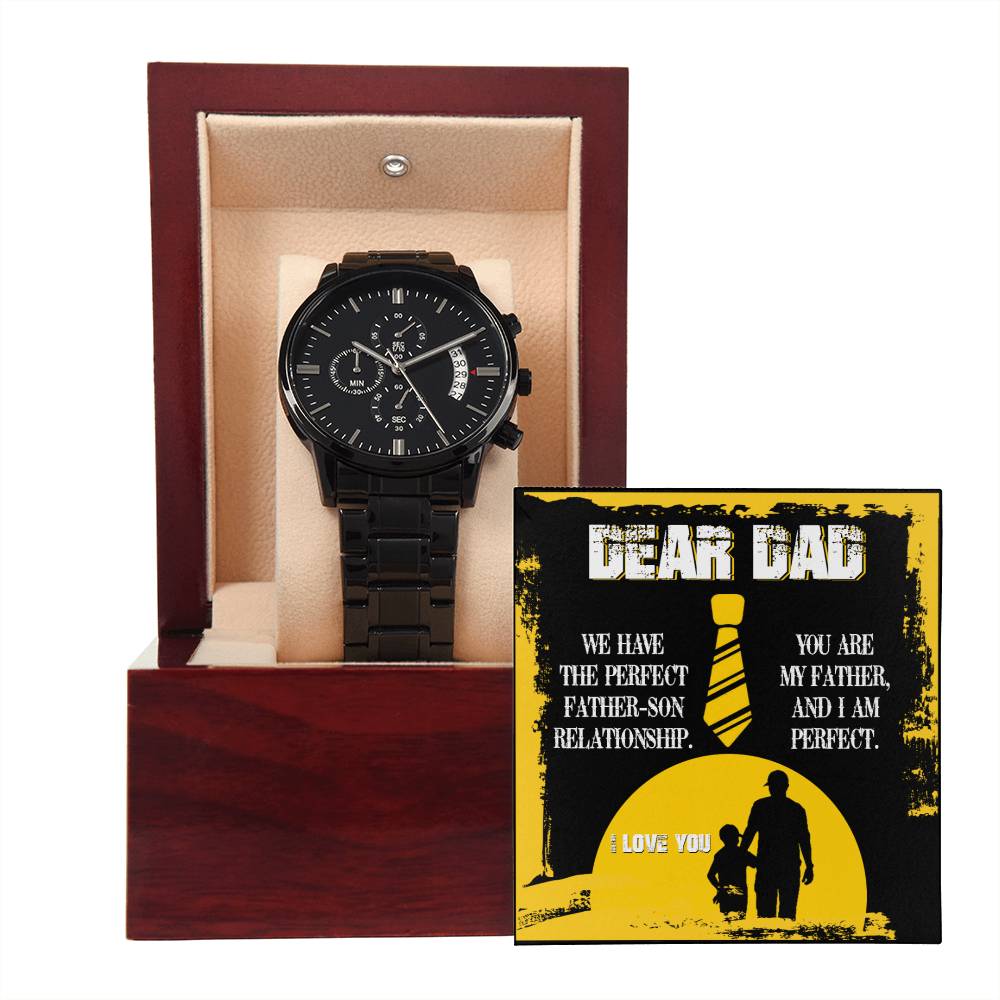 Dad-Father Son Relationship-Stylish Chronograph Watch | Perfect Father's Day Gift