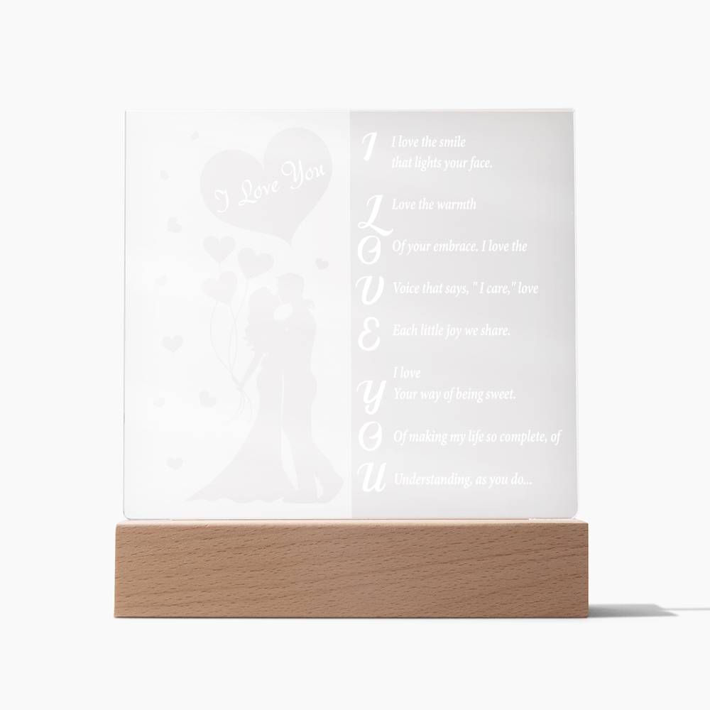 Soulmate-As You Do- Acrylic Square Plaque