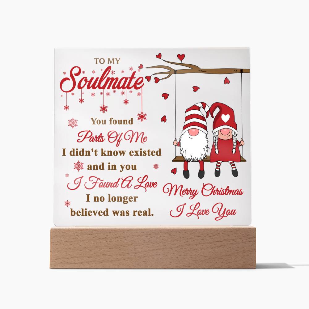 Soulmate-Found A Love-Acrylic Square Plaque