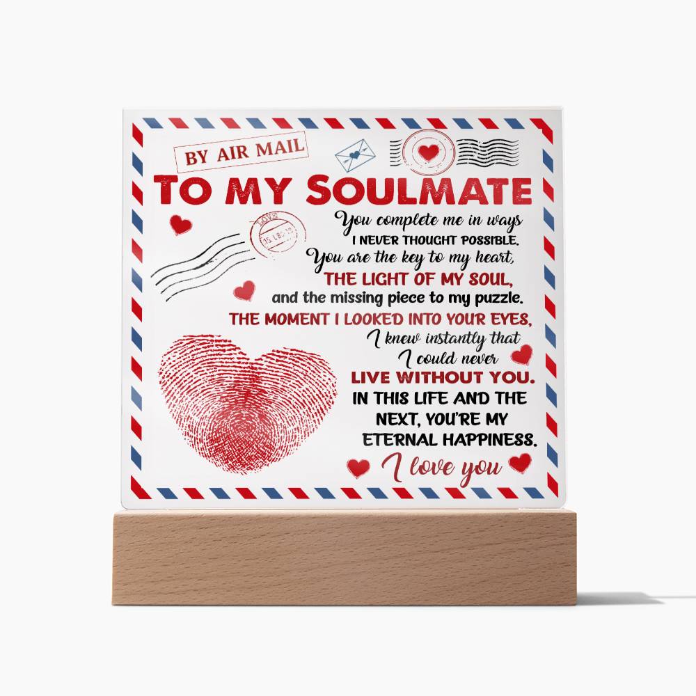 Soulmate-You Complete Me-Acrylic Square Plaque
