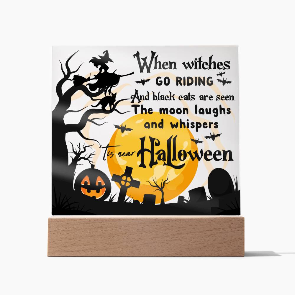 Halloween Black Cats Acrylic Plaque