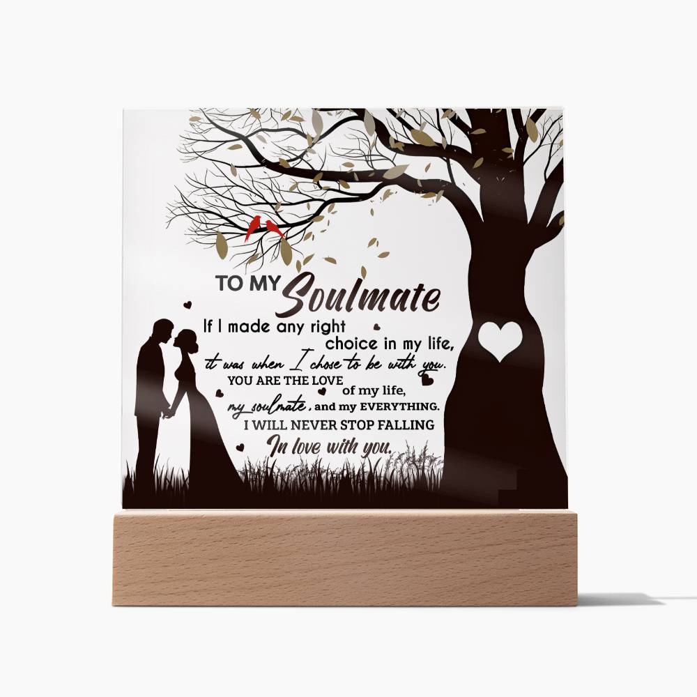 Soulmate-Chose To Be-Acrylic Square Plaque