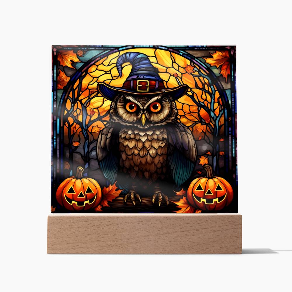Halloween - Owl Stained Glass