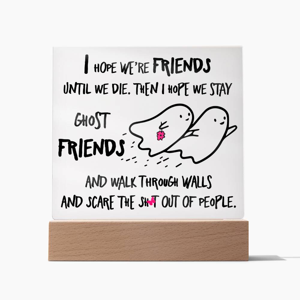Halloween Ghost Friends Acrylic Plaque