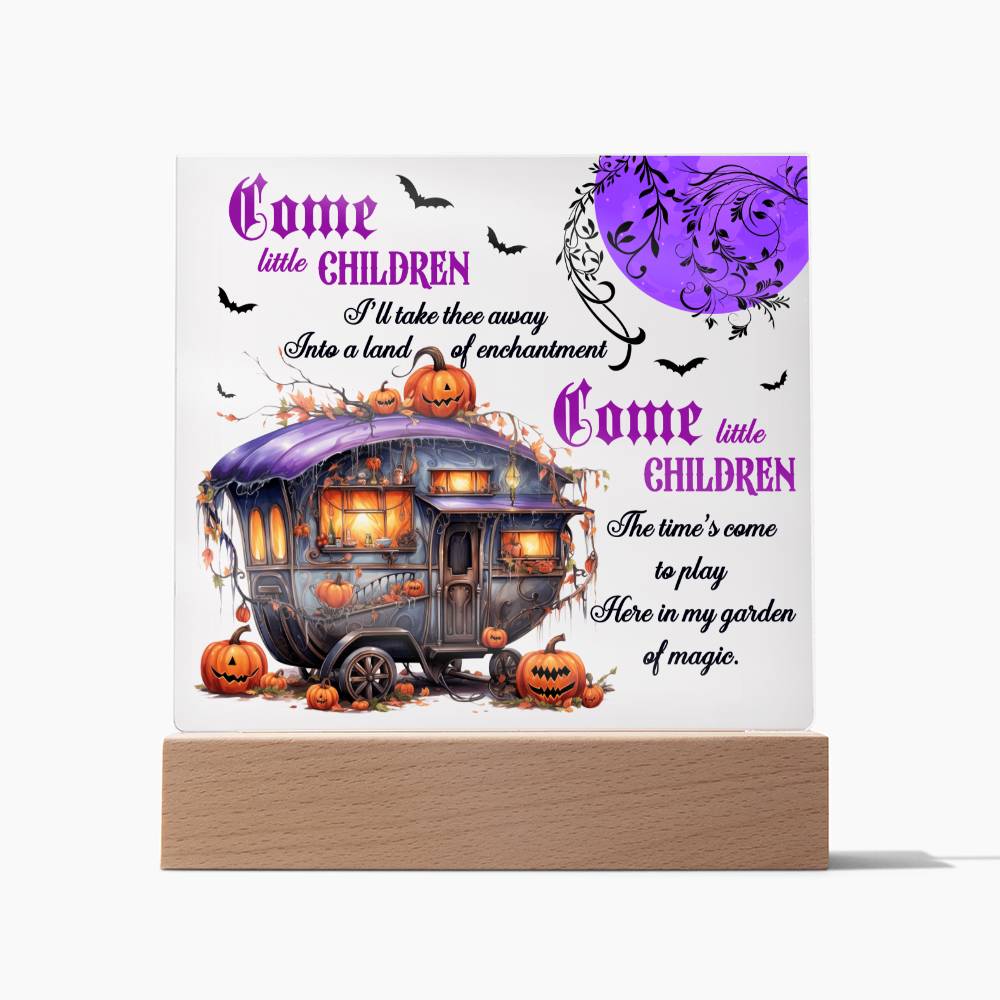 Halloween Garden of Magic Acrylic Plaque