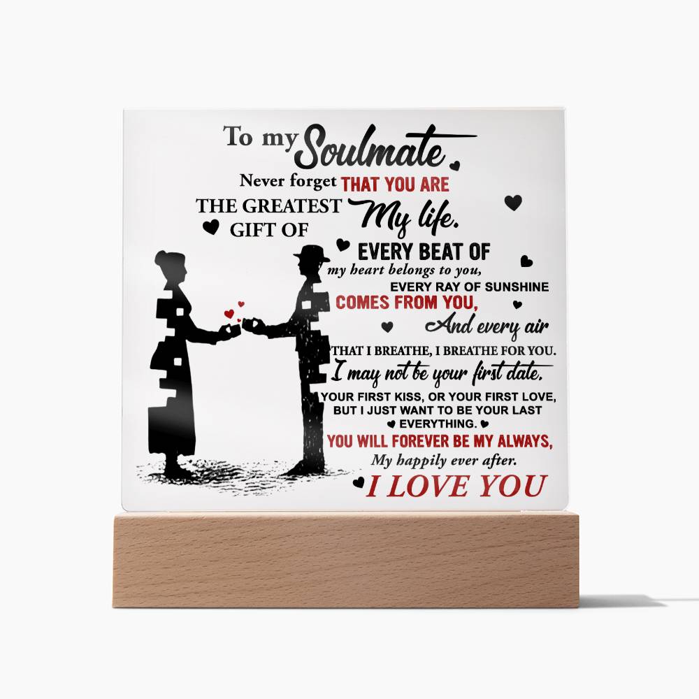 Soulmate-Breathe For You-Acrylic Square Plaque