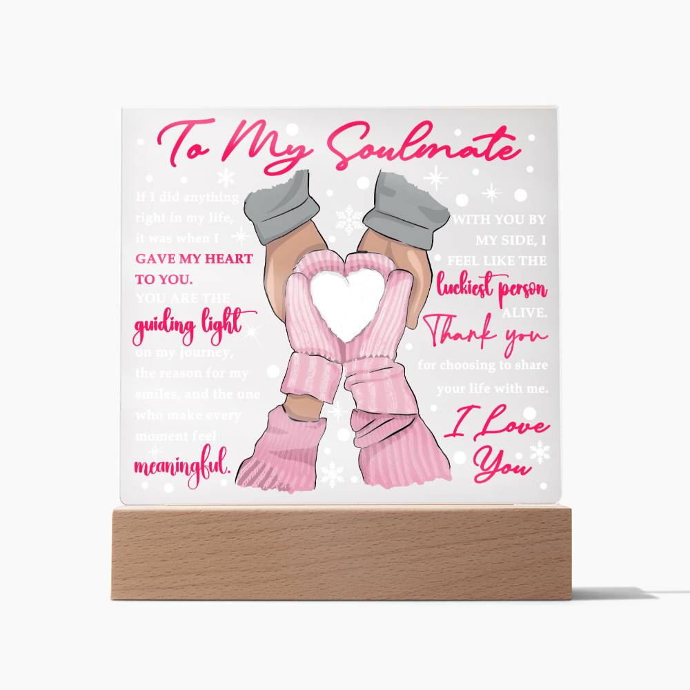 Soulmate-By My Side-Acrylic Square Plaque