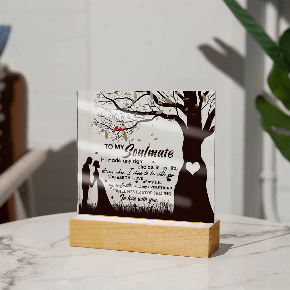 Soulmate-Chose To Be-Acrylic Square Plaque
