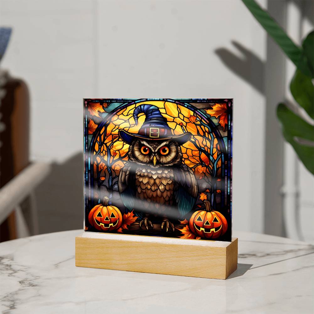 Halloween - Owl Stained Glass