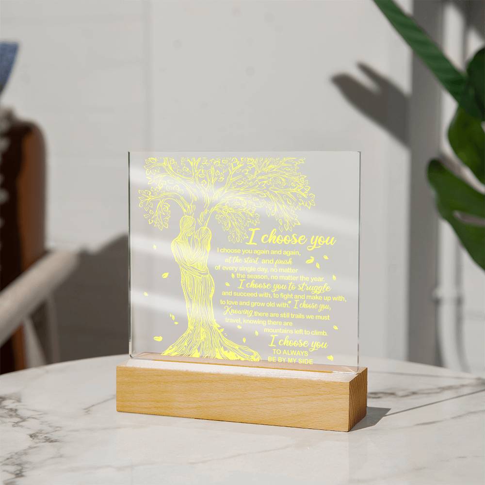 Soulmate-I Choose You-Acrylic Square Plaque