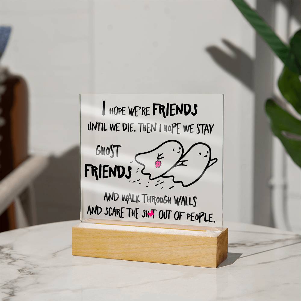 Halloween Ghost Friends Acrylic Plaque