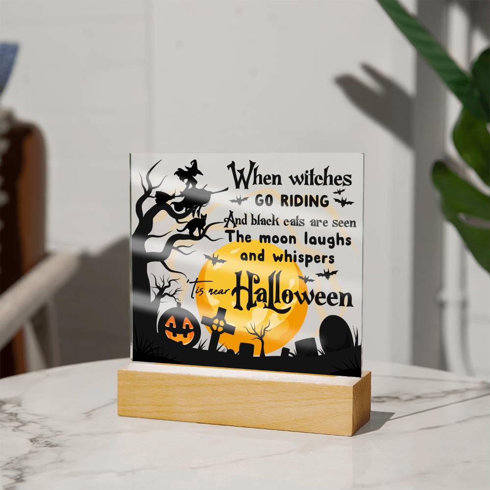 Halloween Black Cats Acrylic Plaque