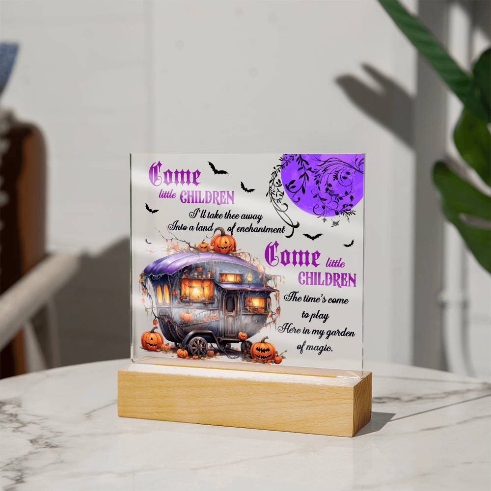 Halloween Garden of Magic Acrylic Plaque