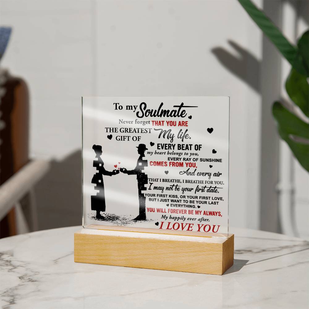 Soulmate-Breathe For You-Acrylic Square Plaque