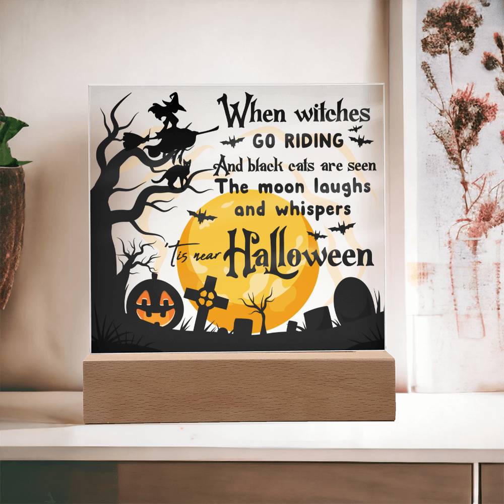 Halloween Black Cats Acrylic Plaque