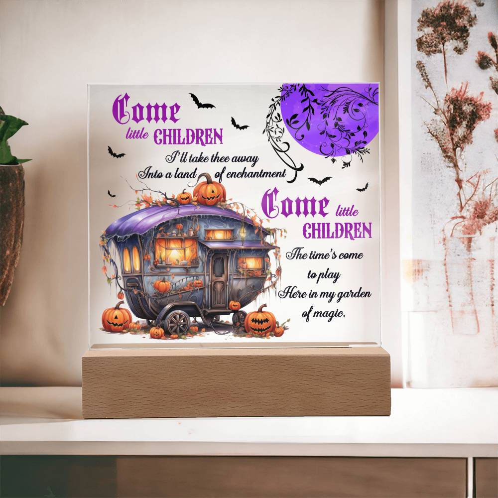 Halloween Garden of Magic Acrylic Plaque