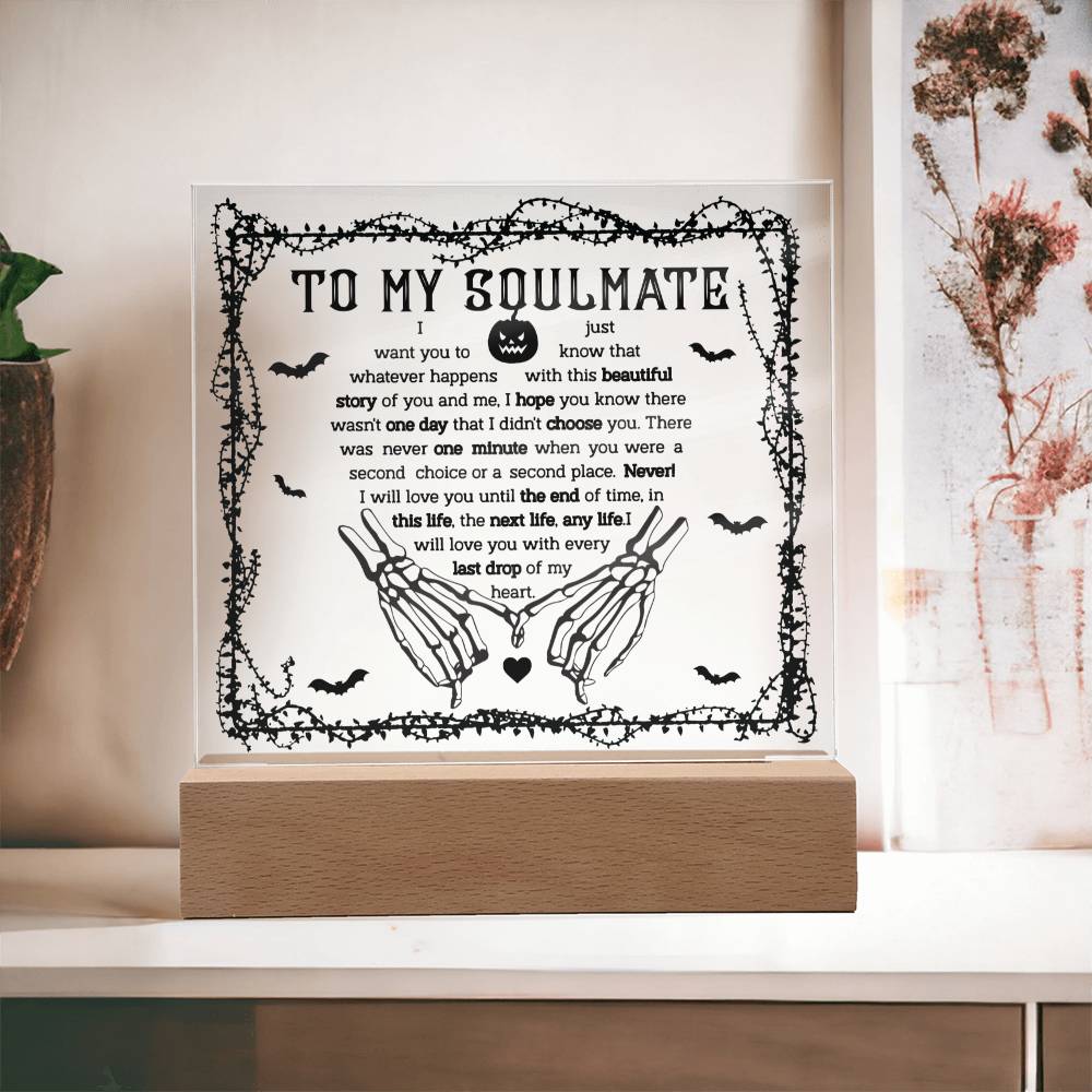 To My Soulmate - Love You Until the Last Drop of My Heart - Plaque