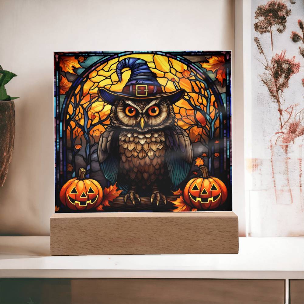 Halloween - Owl Stained Glass