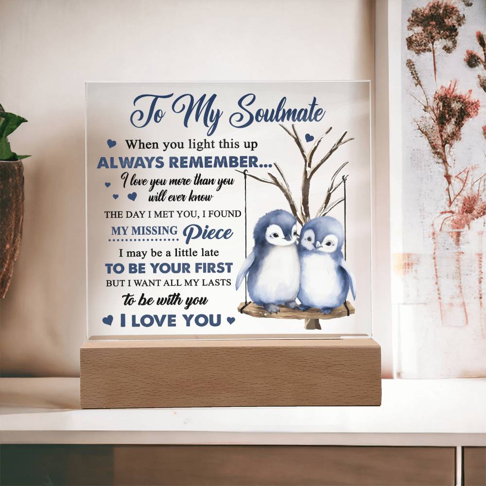My Soulmate-Love You More-Acrylic Square Plaque