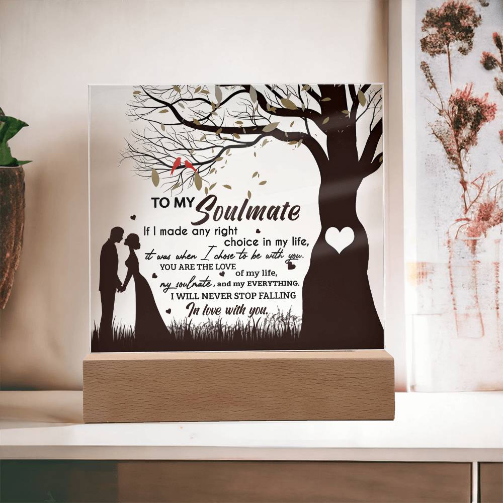 Soulmate-Chose To Be-Acrylic Square Plaque