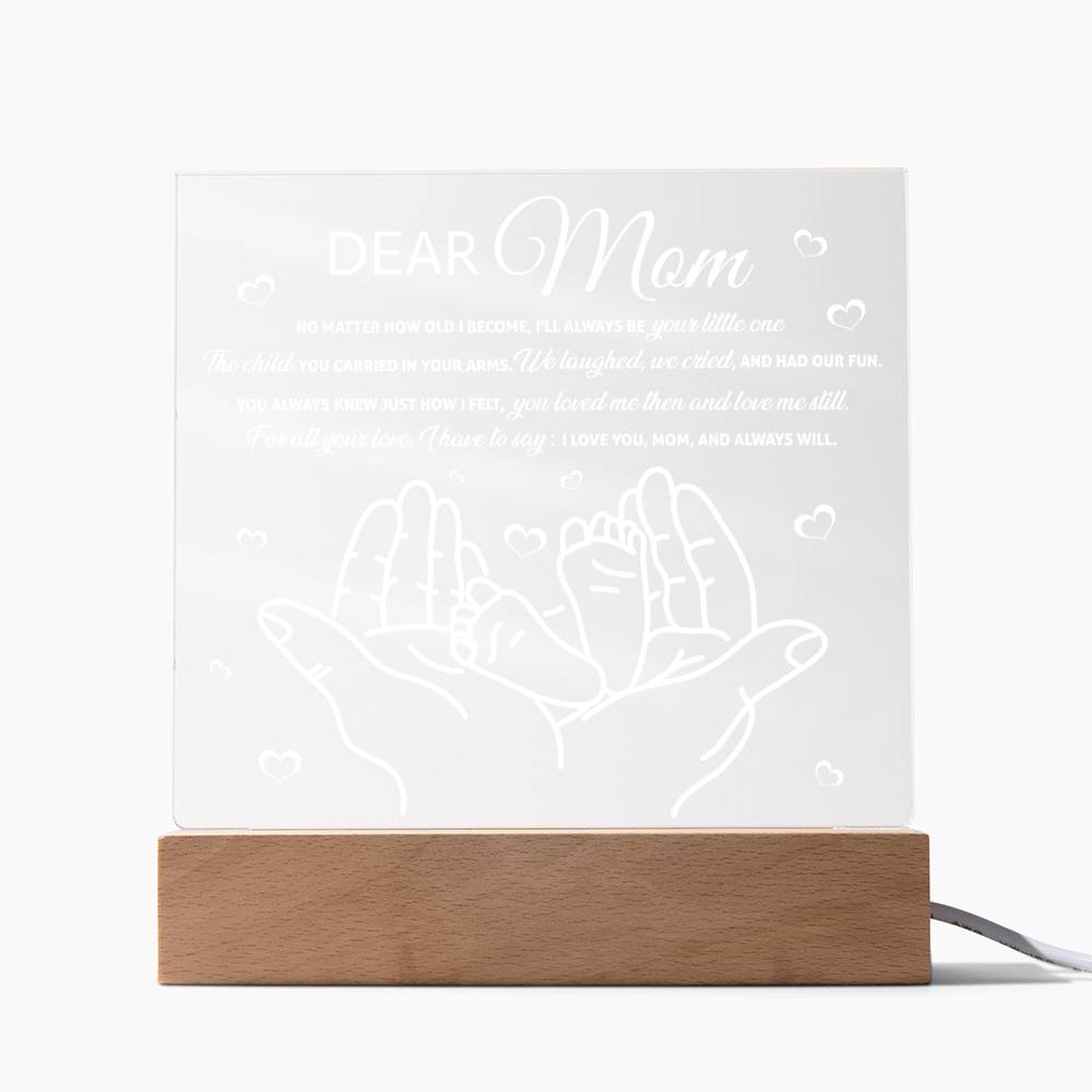 Mom-Your Little One-Acrylic Acrylic Square Plaque