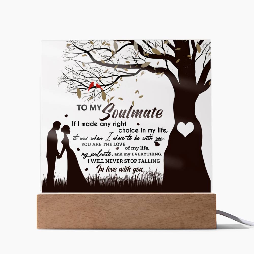 Soulmate-Chose To Be-Acrylic Square Plaque