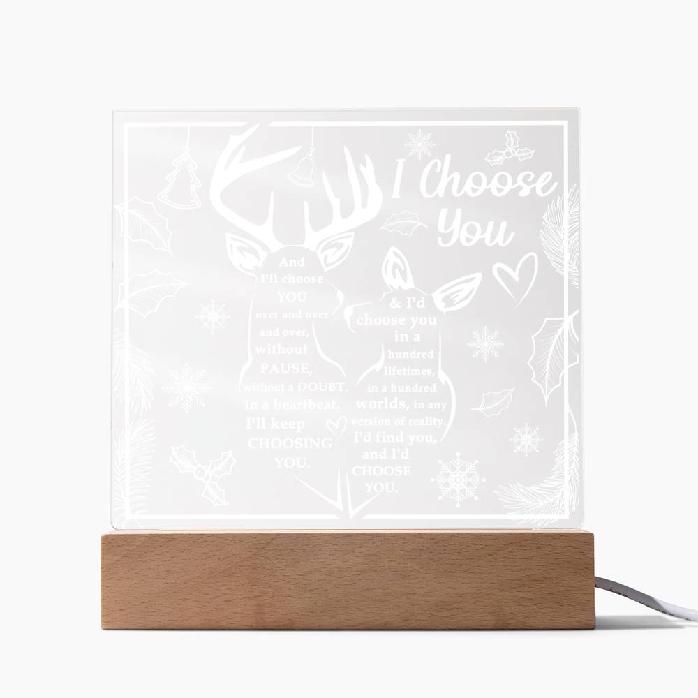 Soulmate-I Choose You-Acrylic Square Plaque