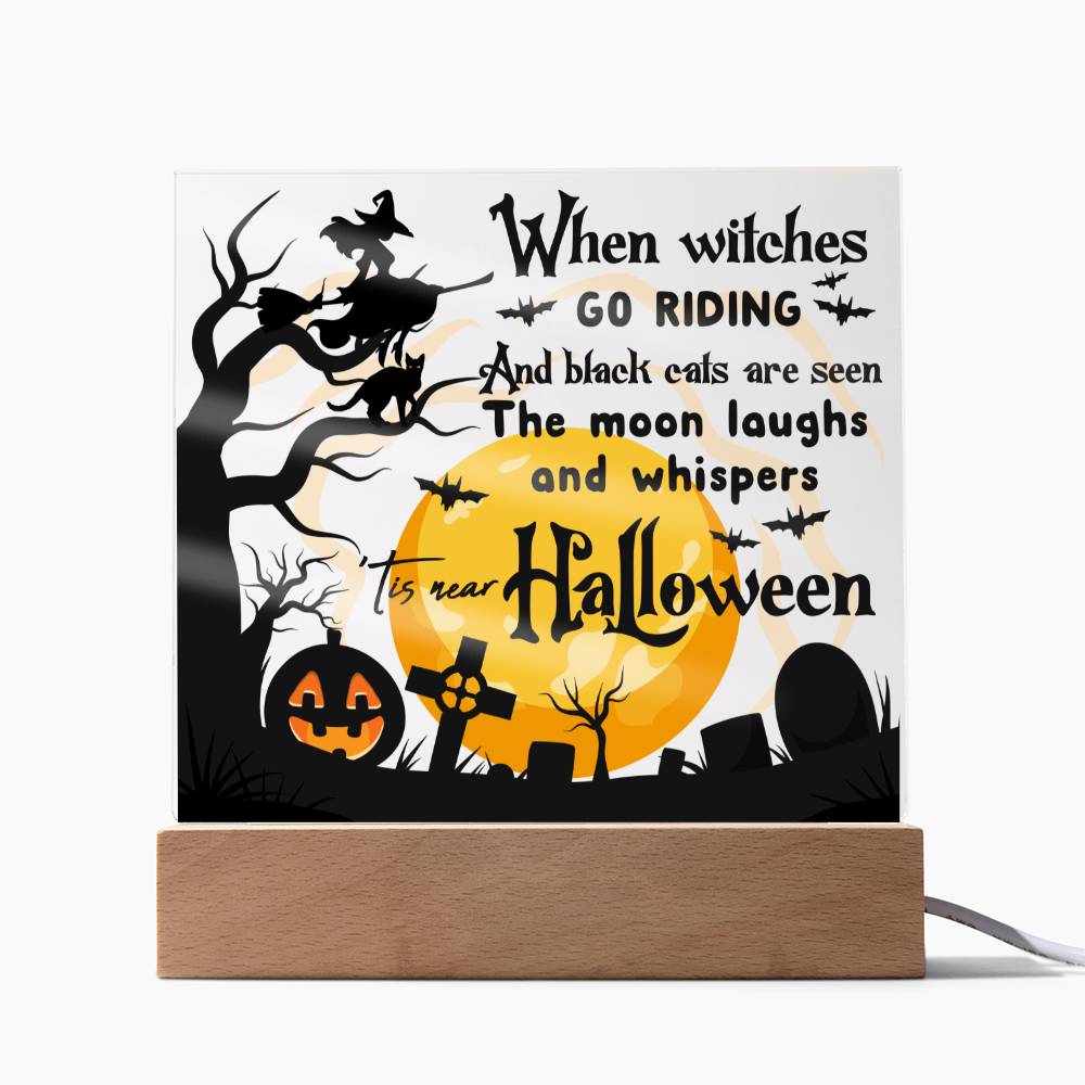 Halloween Black Cats Acrylic Plaque