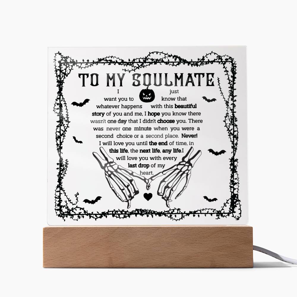 To My Soulmate - Love You Until the Last Drop of My Heart - Plaque