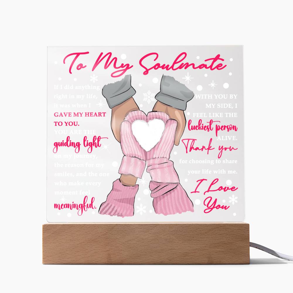 Soulmate-By My Side-Acrylic Square Plaque