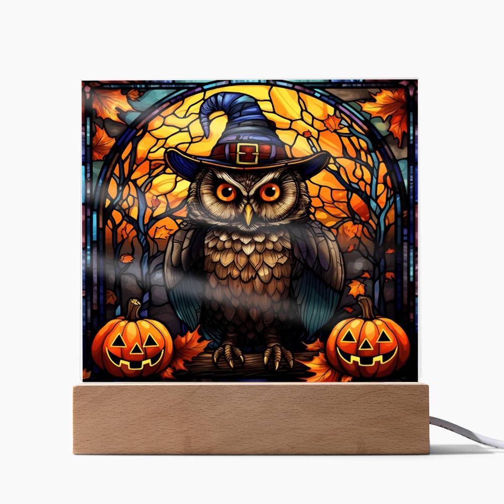Halloween - Owl Stained Glass