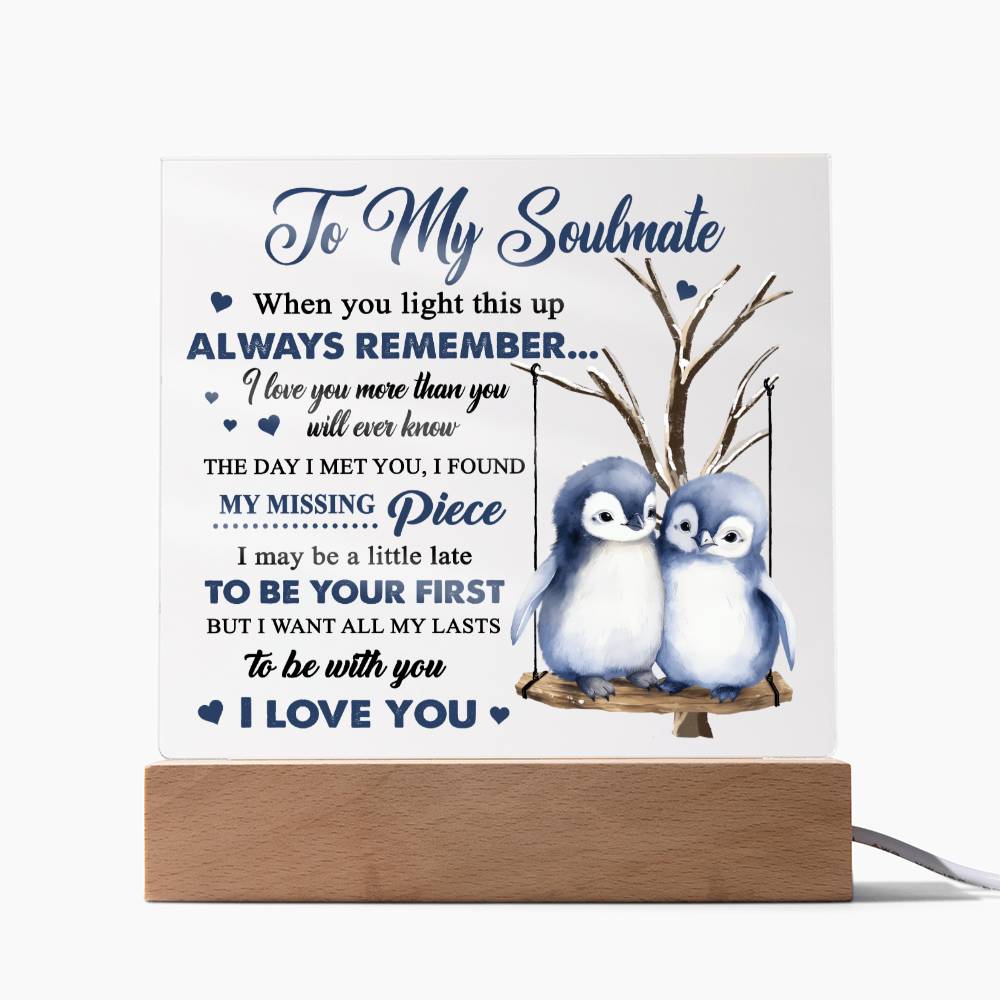 My Soulmate-Love You More-Acrylic Square Plaque