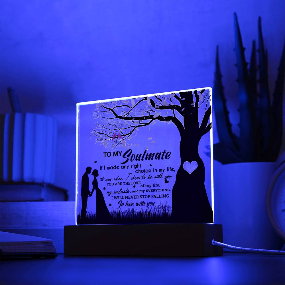 Soulmate-Chose To Be-Acrylic Square Plaque