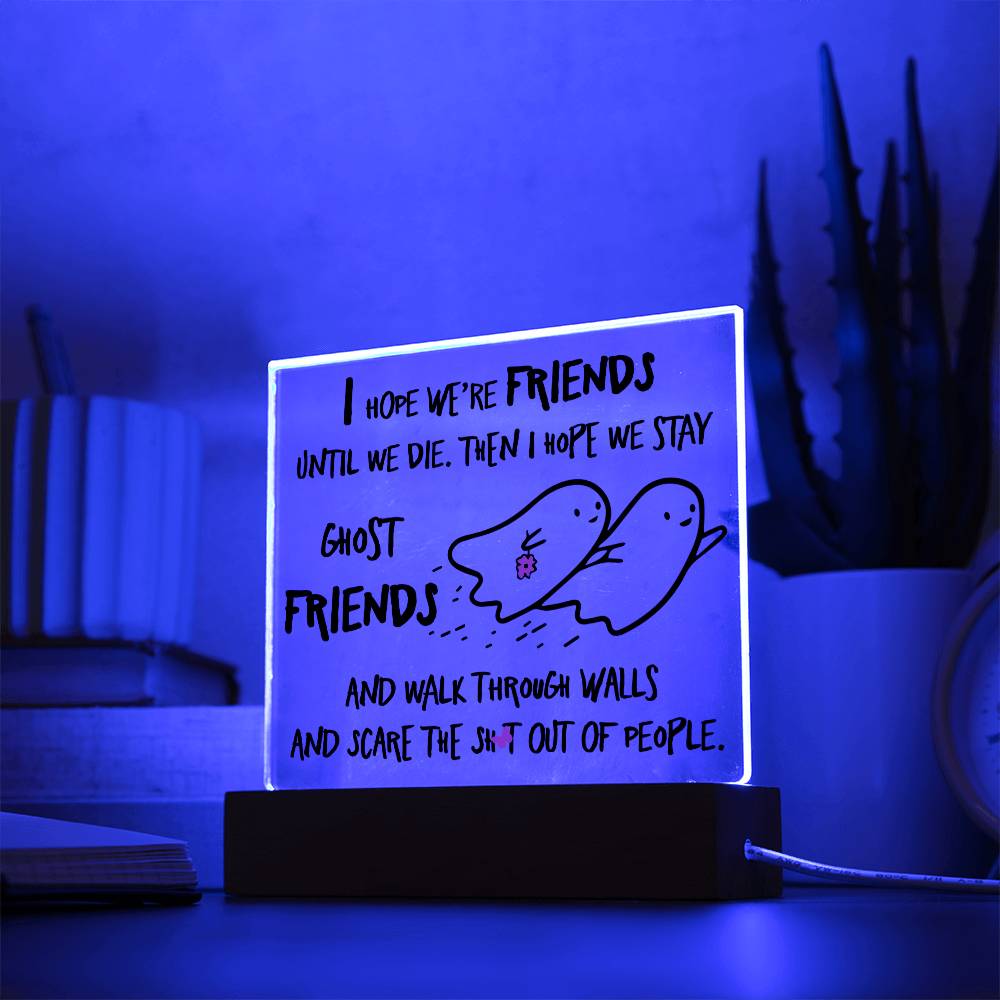Halloween Ghost Friends Acrylic Plaque