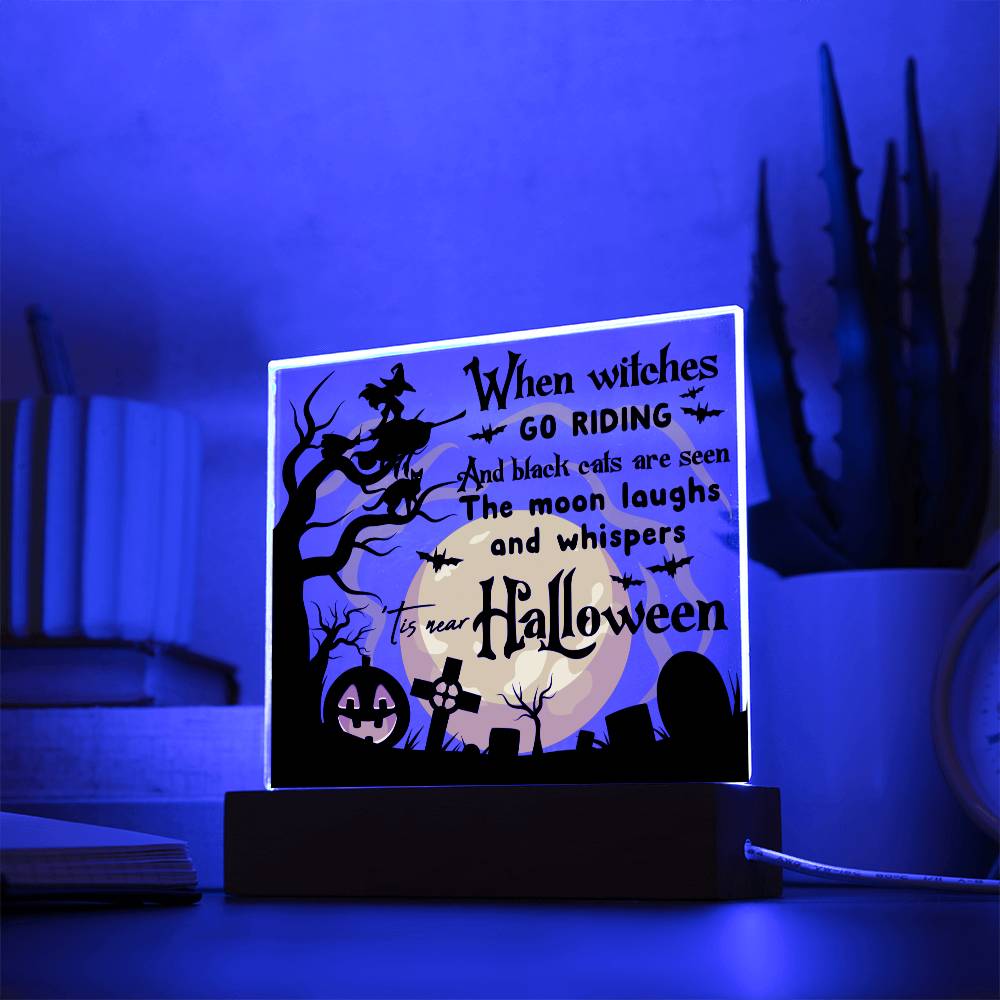 Halloween Black Cats Acrylic Plaque