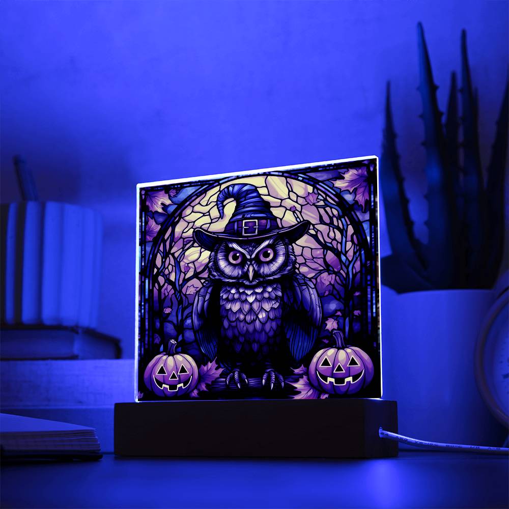 Halloween - Owl Stained Glass
