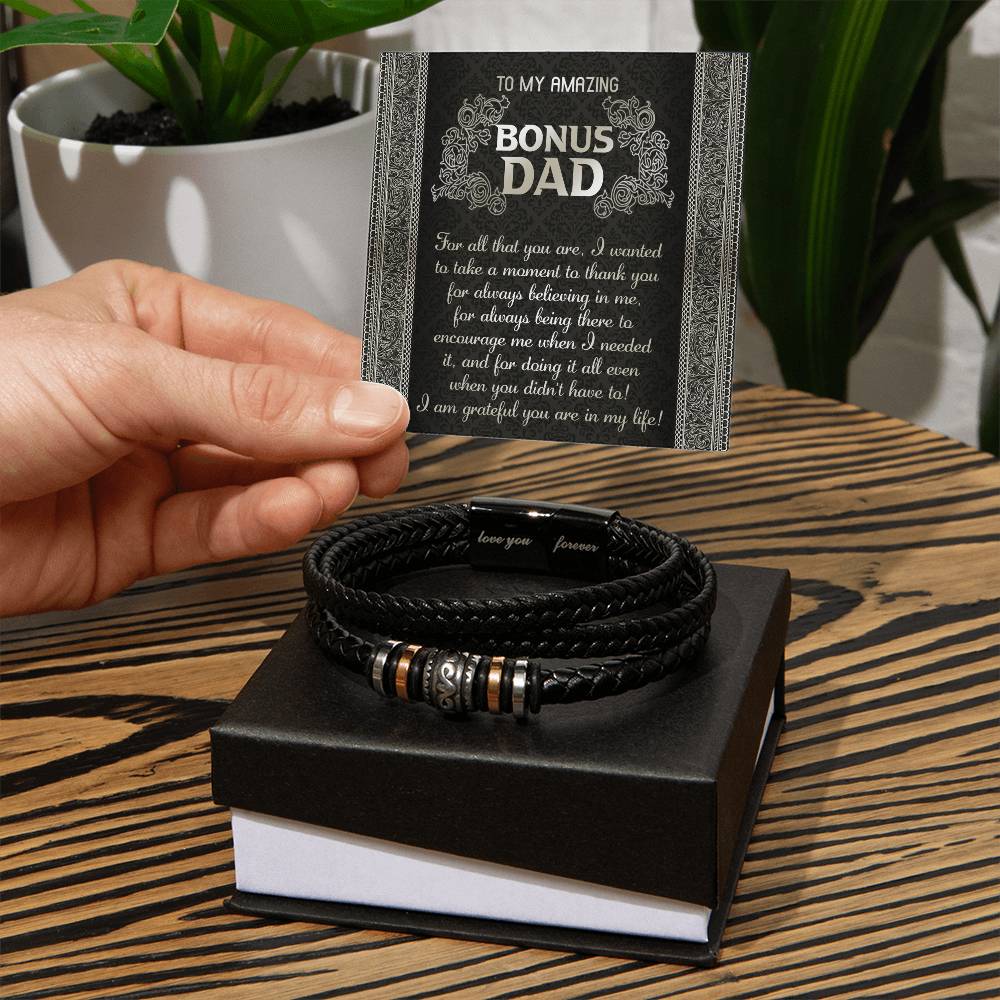 Dad-In My Life-Bracelet Stylish Men's Leather Bracelet | Unique Father's Day Gift