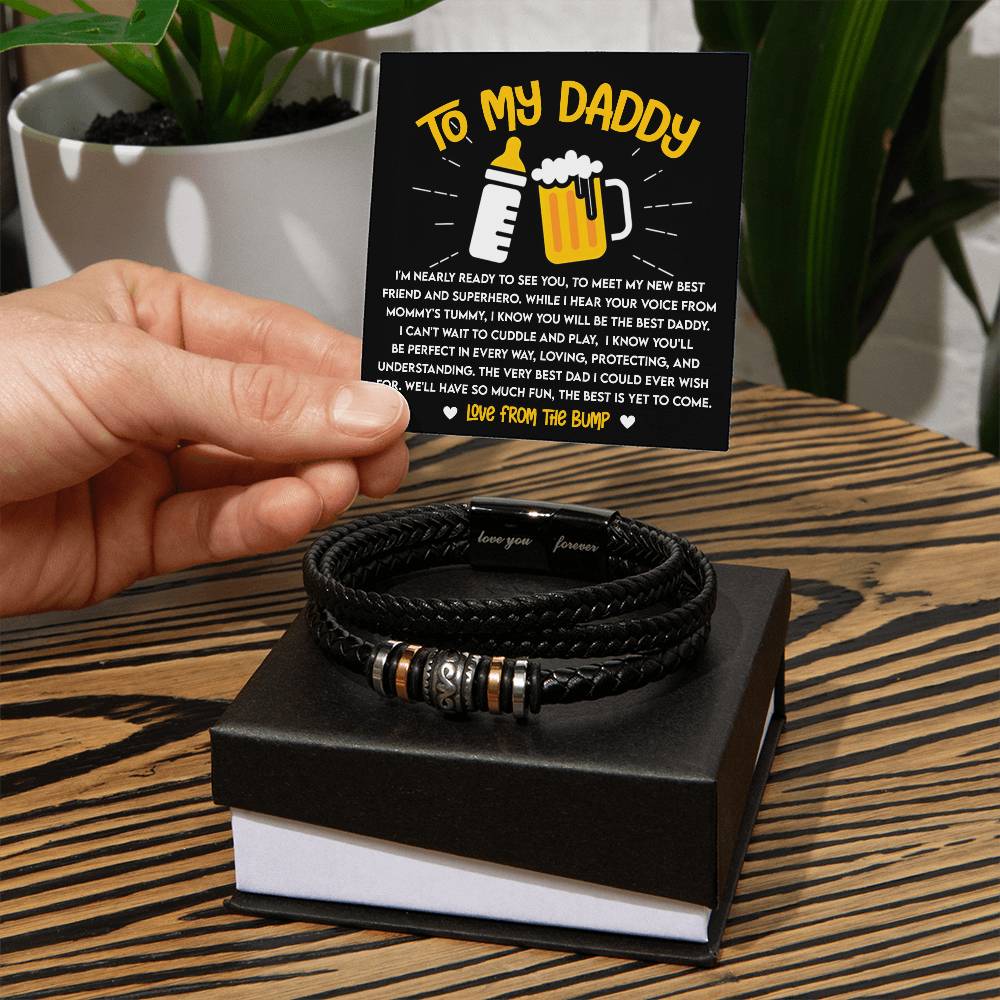 Dad-To See You-Bracelet Stylish Men's Leather Bracelet | Unique Father's Day Gift