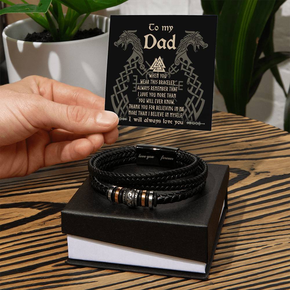 Dad-Will Ever Know-Bracelet Stylish Men's Leather Bracelet | Unique Father's Day Gift