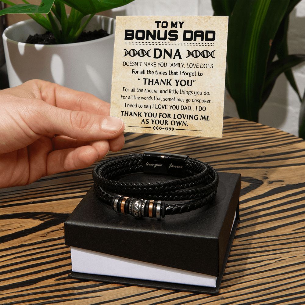 Embrace the Bond: 'Bonus Dad' Bracelet - A Meaningful Tribute to Stepfather Love