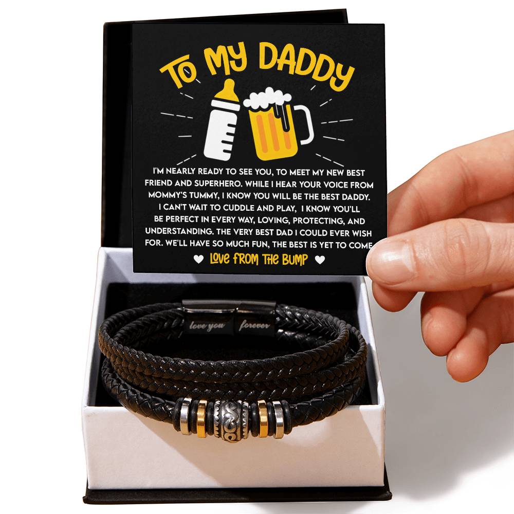 Dad-To See You-Bracelet Stylish Men's Leather Bracelet | Unique Father's Day Gift