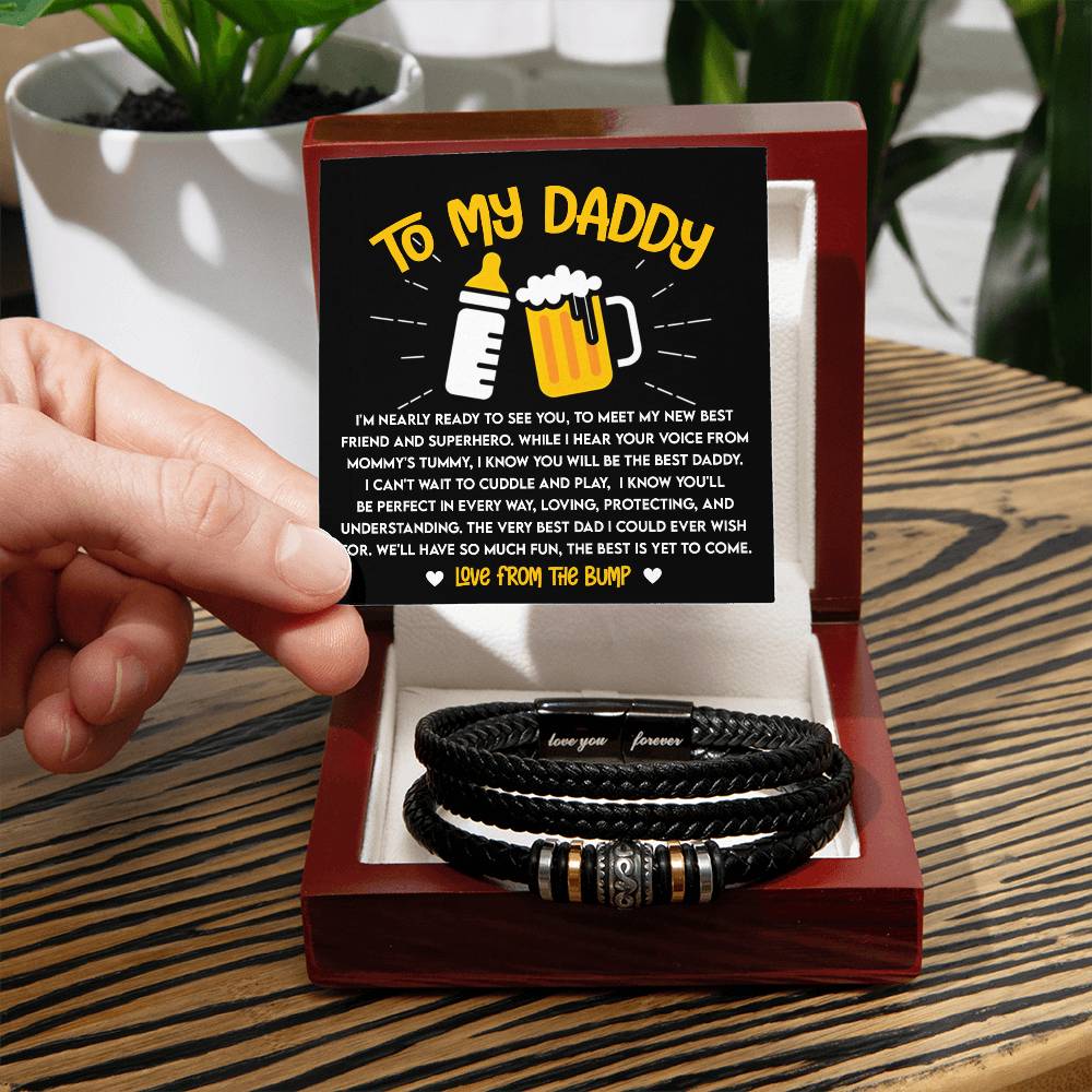 Dad-To See You-Bracelet Stylish Men's Leather Bracelet | Unique Father's Day Gift